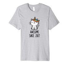 Ladda upp bild till gallerivisning, Funny shirts V-neck Tank top Hoodie sweatshirt usa uk au ca gifts for Cute Caticorn Awesome Since 2007 11th Birthday T-Shirt Gift 2013271