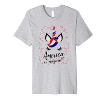 Ladda upp bild till gallerivisning, Kids T Shirt America is magical-Unicorn 4th of July Flag Day 1761785