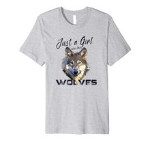 Ladda upp bild till gallerivisning, Funny shirts V-neck Tank top Hoodie sweatshirt usa uk au ca gifts for Just A Girl Who Loves Wolves TShirt Cute Wolf Gift for Girls Premium T-Shirt 3016324