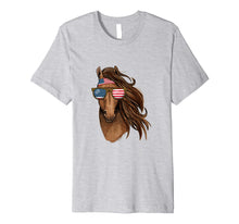 Ladda upp bild till gallerivisning, Funny shirts V-neck Tank top Hoodie sweatshirt usa uk au ca gifts for Cool Patriot Horse T Shirt 4th July Horse Tee USA Flag 2684588