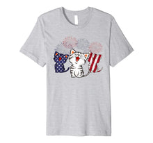 Ladda upp bild till gallerivisning, Smile Cat Gift Shirt American Flag With Firework 4th of July Premium T-Shirt 978514