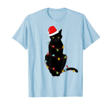 Ladda upp bild till gallerivisning, Funny shirts V-neck Tank top Hoodie sweatshirt usa uk au ca gifts for Black Cat Christmas Light Funny Cat Lover Catfather Mom Dad T-Shirt 429606