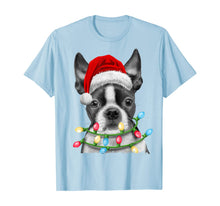 Ladda upp bild till gallerivisning, Funny shirts V-neck Tank top Hoodie sweatshirt usa uk au ca gifts for Boston Terrier Santa Christmas Tree Lights Xmas Gifts Boys T-Shirt 540146