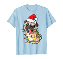 Ladda upp bild till gallerivisning, Funny shirts V-neck Tank top Hoodie sweatshirt usa uk au ca gifts for Pug Christmas Tree Lights Santa Dog Xmas Gifts Boys Pugmas T-Shirt 180692