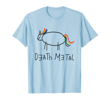 Ladda upp bild till gallerivisning, Death Metal Unicorn Rainbow Tshirt Sarcastic Music Graphic