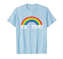 Ladda upp bild till gallerivisning, Retro LGBT T-Shirt| Cool Distressed Tops| Be You Rainbow Tee T-Shirt 95409