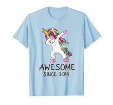 Ladda upp bild till gallerivisning, Funny shirts V-neck Tank top Hoodie sweatshirt usa uk au ca gifts for Awesome Since 2014 Dabbing Unicorn Shirt Girl Gifts Birthday 3442704