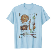 Ladda upp bild till gallerivisning, Zelda Breath Of The Wild Link Inventory Graphic T-Shirt