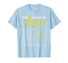 Ladda upp bild till gallerivisning, Top 10 Rules Of Virgo Zodiac Shirt August September Birthday T-Shirt 391246