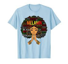 Ladda upp bild till gallerivisning, Melanin Words Art T-Shirt Afro Natural Hair Black Queen Gift 131726