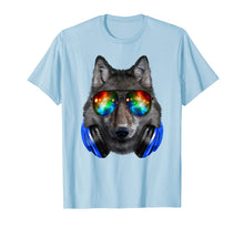 Ladda upp bild till gallerivisning, Grey Wolf as DJ in Galaxy Sunglass, Headphone - T-Shirt 937549