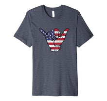 Ladda upp bild till gallerivisning, Shaka Hang Loose American Flag Premium T-Shirt 788613