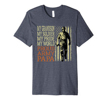 Ladda upp bild till gallerivisning, Mens My Grandson My Soldier Hero Military Proud Army Papa Gift Premium T-Shirt 560814