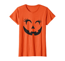 Ladda upp bild till gallerivisning, Eyelashes T-shirt - Halloween Outfit Pumpkin Face Costume T-Shirt 112079