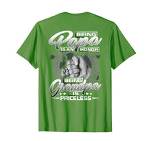 Ladda upp bild till gallerivisning, Mens Being Papa Is An Honor Being Grandpa Is Priceless T-Shirt 118252