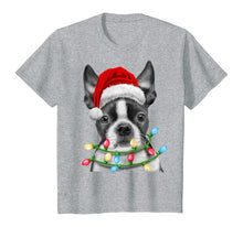 Ladda upp bild till gallerivisning, Funny shirts V-neck Tank top Hoodie sweatshirt usa uk au ca gifts for Boston Terrier Santa Christmas Tree Lights Xmas Gifts Boys T-Shirt 540146