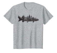 Ladda upp bild till gallerivisning, Musky Pine Forest Treeline - Outdoor Fishing Angler T-Shirt