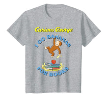 Ladda upp bild till gallerivisning, Funny shirts V-neck Tank top Hoodie sweatshirt usa uk au ca gifts for Curious George I Go Bananas For Books Book Stack Graphic Tee 1393517