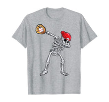 Ladda upp bild till gallerivisning, Dabbing Skeleton Baseball T shirt Halloween Boys Kids Men 57150