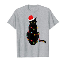 Ladda upp bild till gallerivisning, Funny shirts V-neck Tank top Hoodie sweatshirt usa uk au ca gifts for Black Cat Christmas Light Funny Cat Lover Catfather Mom Dad T-Shirt 429606