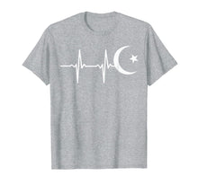 Ladda upp bild till gallerivisning, Muslim heartbeats Gift Ramadan moon Crescent clothes Eid tee T-Shirt 320372