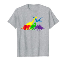 Ladda upp bild till gallerivisning, Dinosaur T-Shirt: in The Colors Of The Rainbow LGBT+ Pride 121748