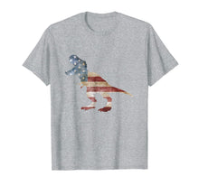 Ladda upp bild till gallerivisning, Dino USA American Flag T-Shirt 4th Of July Gift 94645