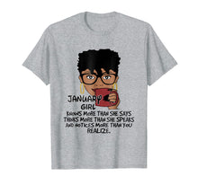 Ladda upp bild till gallerivisning, Funny shirts V-neck Tank top Hoodie sweatshirt usa uk au ca gifts for January Girl Knows More Than She Says Shirt Black Queens 2047117