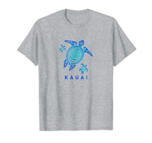 Ladda upp bild till gallerivisning, Kauai Hawaii T-Shirt Sea Blue Tribal Turtle 161656