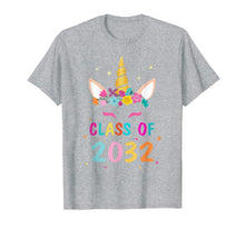 Ladda upp bild till gallerivisning, Kid Unicorn First Day Of School Class Of 2032 Grow With Me T-Shirt 106568