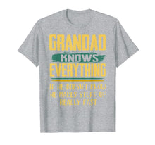 Ladda upp bild till gallerivisning, Funny Family Christmas Gifts Grandad Knows Everything T-Shirt-1672681