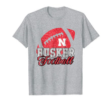 Ladda upp bild till gallerivisning, Nebraska Cornhuskers Glitter Football With Team Name T-Shirt 174589