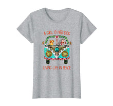 Ladda upp bild till gallerivisning, Funny shirts V-neck Tank top Hoodie sweatshirt usa uk au ca gifts for A girl and her dog living life in peace T-shirt 1443561