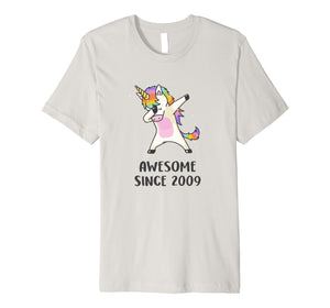 Cute Unicorn Shirt Awesome Since 2009 10th Birthday Gifts
