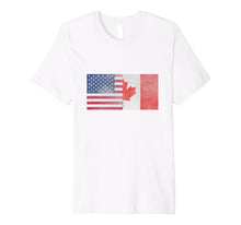 Ladda upp bild till gallerivisning, United States of American and Canada Flag Fourth Shirt 526728

