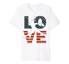 Ladda upp bild till gallerivisning, LOVE American July 4th Softball Teen Girls Women Premium T-Shirt 1076618
