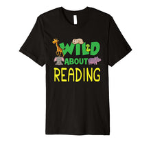 Ladda upp bild till gallerivisning, Wild About Reading Tee Shirt Back to School Kids Teachers 6128884
