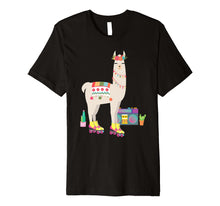 Ladda upp bild till gallerivisning, Funny shirts V-neck Tank top Hoodie sweatshirt usa uk au ca gifts for Retro llama Roller Skate Derby 70s 80s Gift girl Premium T-Shirt 1363798

