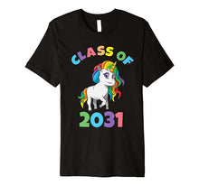 Ladda upp bild till gallerivisning, Class of 2031 First Grade Unicorn Back to School T Shirt 5916318
