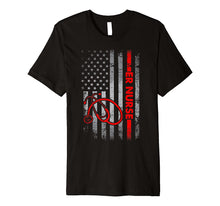 Ladda upp bild till gallerivisning, Patriotic ER Nurse 4th of July USA Flag Independence Day Premium T-Shirt 1536884
