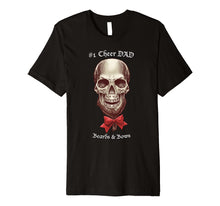 Ladda upp bild till gallerivisning, Funny shirts V-neck Tank top Hoodie sweatshirt usa uk au ca gifts for CHEER Skull Beard Bow DAD T-Shirt 2308730
