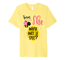 Ladda upp bild till gallerivisning, Funny shirts V-neck Tank top Hoodie sweatshirt usa uk au ca gifts for Gender Reveal Team SHE Shirt Girl What Will It Bee or He Tee Premium T-Shirt 2641485
