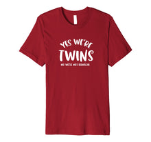 Ladda upp bild till gallerivisning, Funny shirts V-neck Tank top Hoodie sweatshirt usa uk au ca gifts for Yes We're TWINS No Not Identical Shirt Funny Twin Gift 2794428
