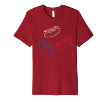 Ladda upp bild till gallerivisning, Red White Blue Hot Dogs Food USA American 4th of July Gift Premium T-Shirt 1488009
