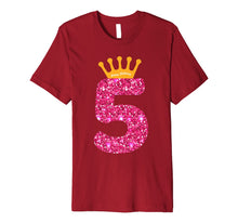 Ladda upp bild till gallerivisning, Happy Birthday Shirt, Girls 5th Party 5 Years Old Bday 518529
