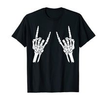 Ladda upp bild till gallerivisning, Halloween Skeleton Rocker Graphic T-Shirt 63558
