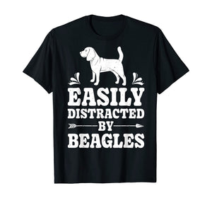 Funny shirts V-neck Tank top Hoodie sweatshirt usa uk au ca gifts for Easily Distracted By Beagles Funny Dog Lover Gifts Beagle T-Shirt 879791