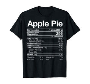 Funny shirts V-neck Tank top Hoodie sweatshirt usa uk au ca gifts for Apple Pie Nutritional Facts Christmas Thanksgiving Gifts T-Shirt 796516
