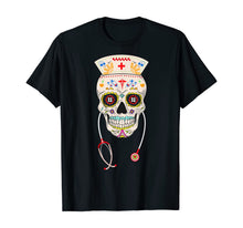 Ladda upp bild till gallerivisning, Nurse Sugar Skull Shirt Halloween Day Of The Dead Dia De Los T-Shirt 84696
