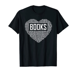 Book Lover Heart Gift Bookworm Gifts Love Reading T-Shirt-436820